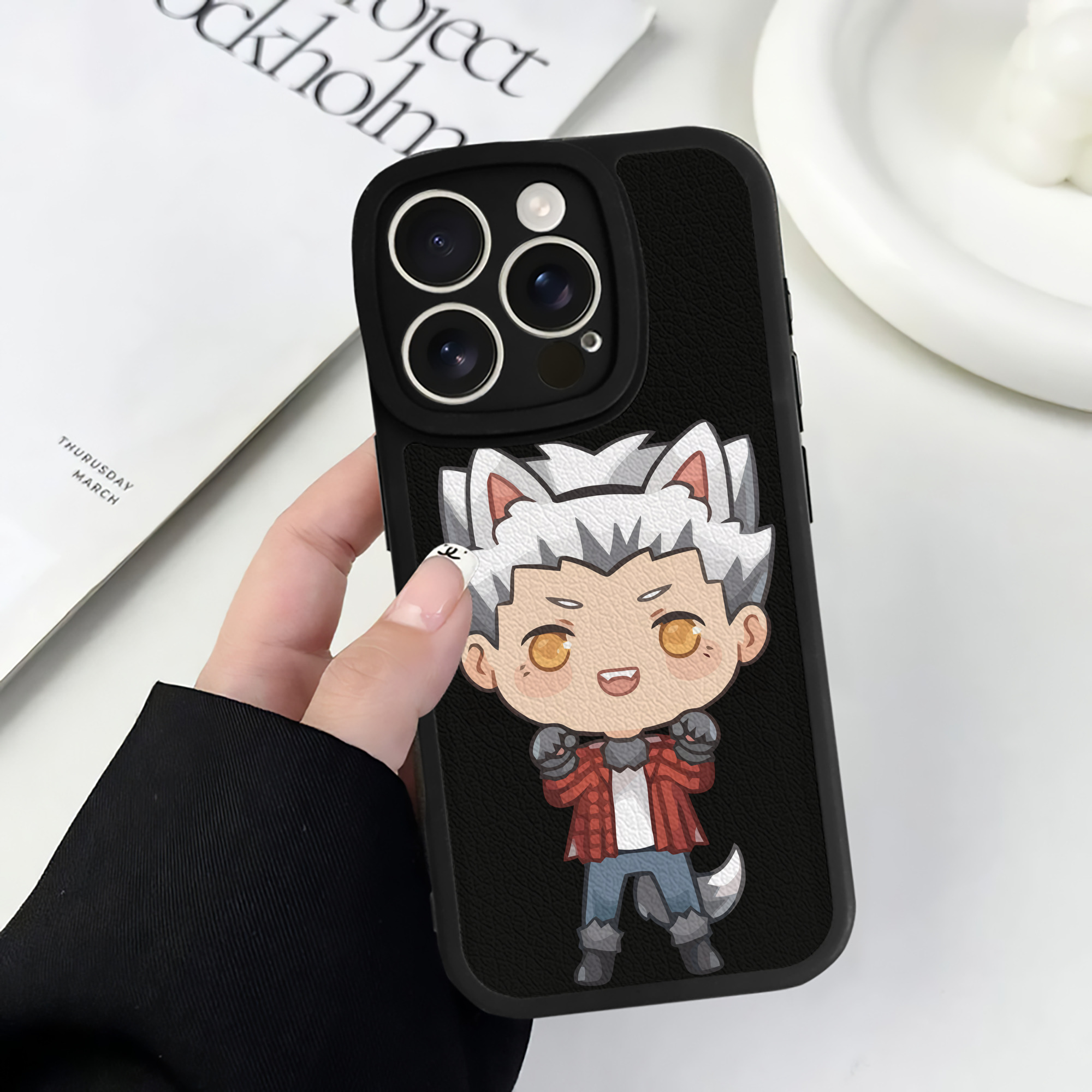 （画像用） ハイキュー!! Haikyu!! 【iPhone 16シリーズ対応】シリコンスマホケース（レザー調） 材質：シリコン